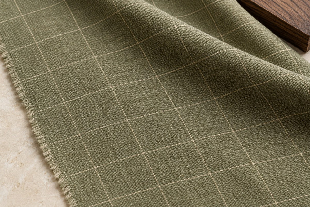 Generated Grid weave texture study; not an actual product swatch